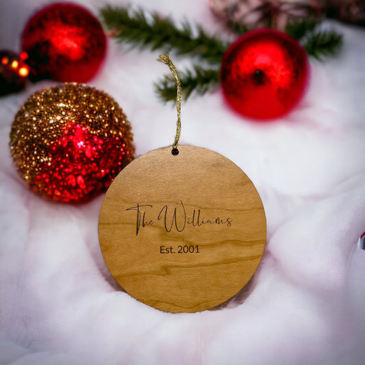 "Family Roots" Personalized Christmas Ornament