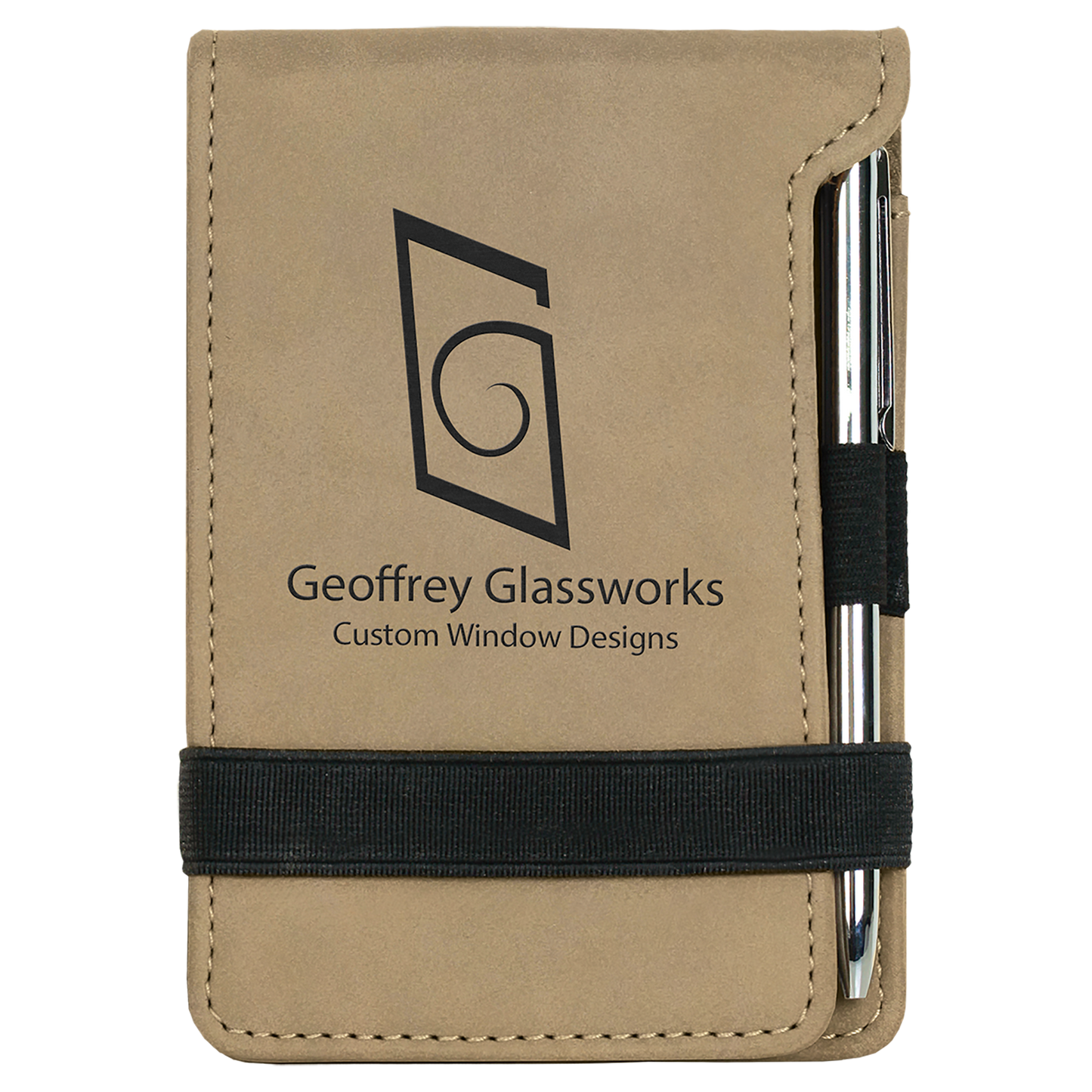 Personalized Leatherette Mini Notepad with Pen