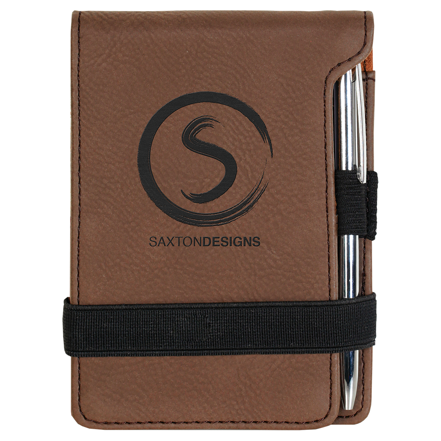 Personalized Leatherette Mini Notepad with Pen