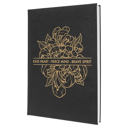 Leatherette Journal with Lined Notepad - 7" x 9 3/4"