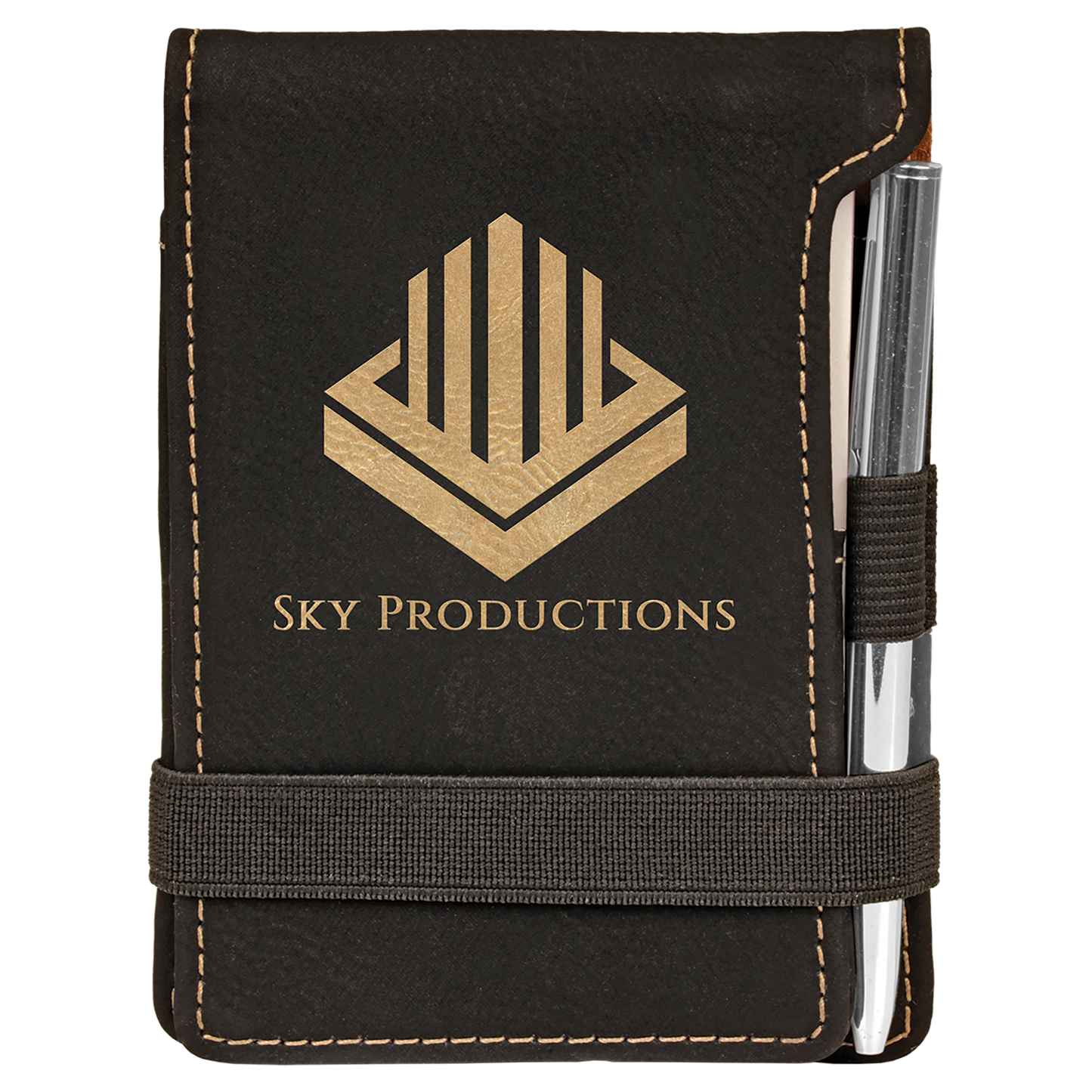 Personalized Leatherette Mini Notepad with Pen