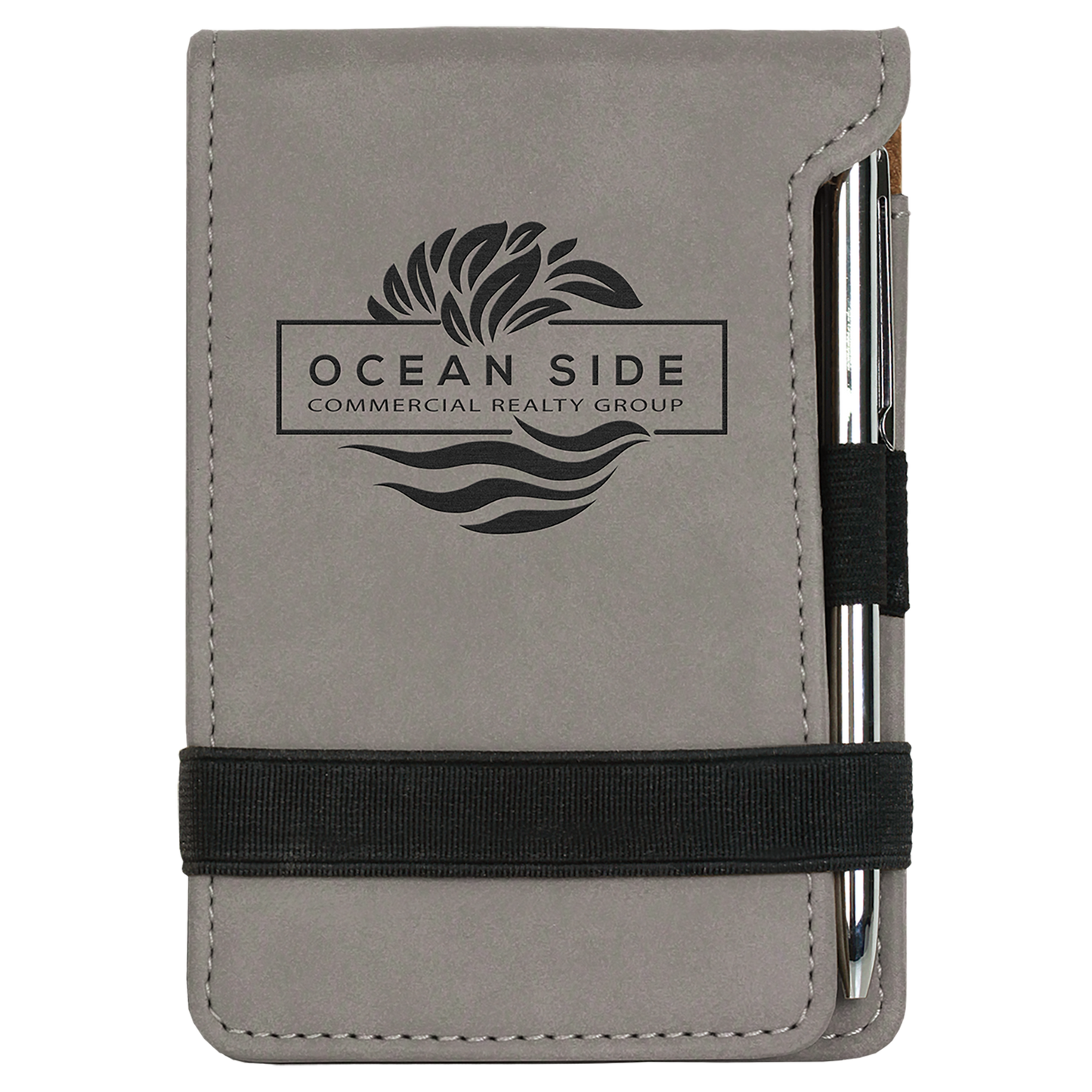 Personalized Leatherette Mini Notepad with Pen