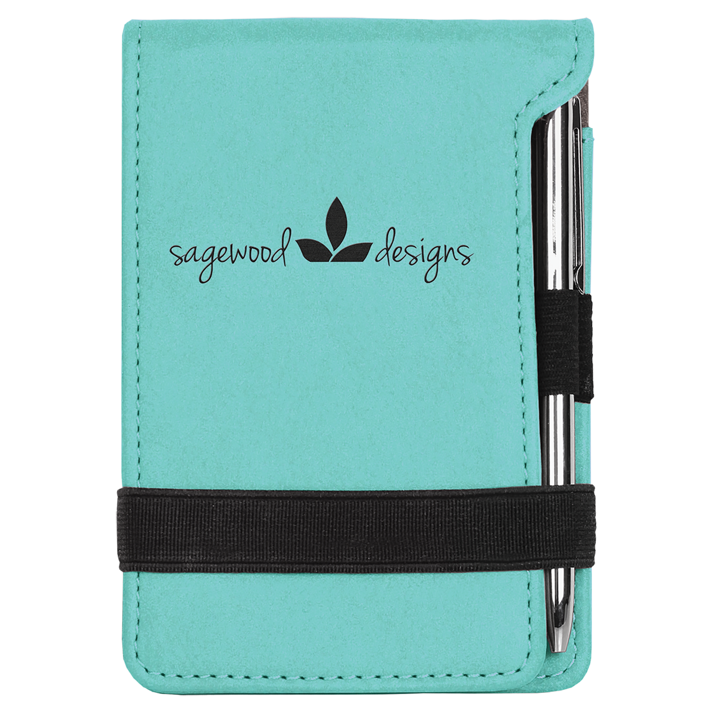 Personalized Leatherette Mini Notepad with Pen