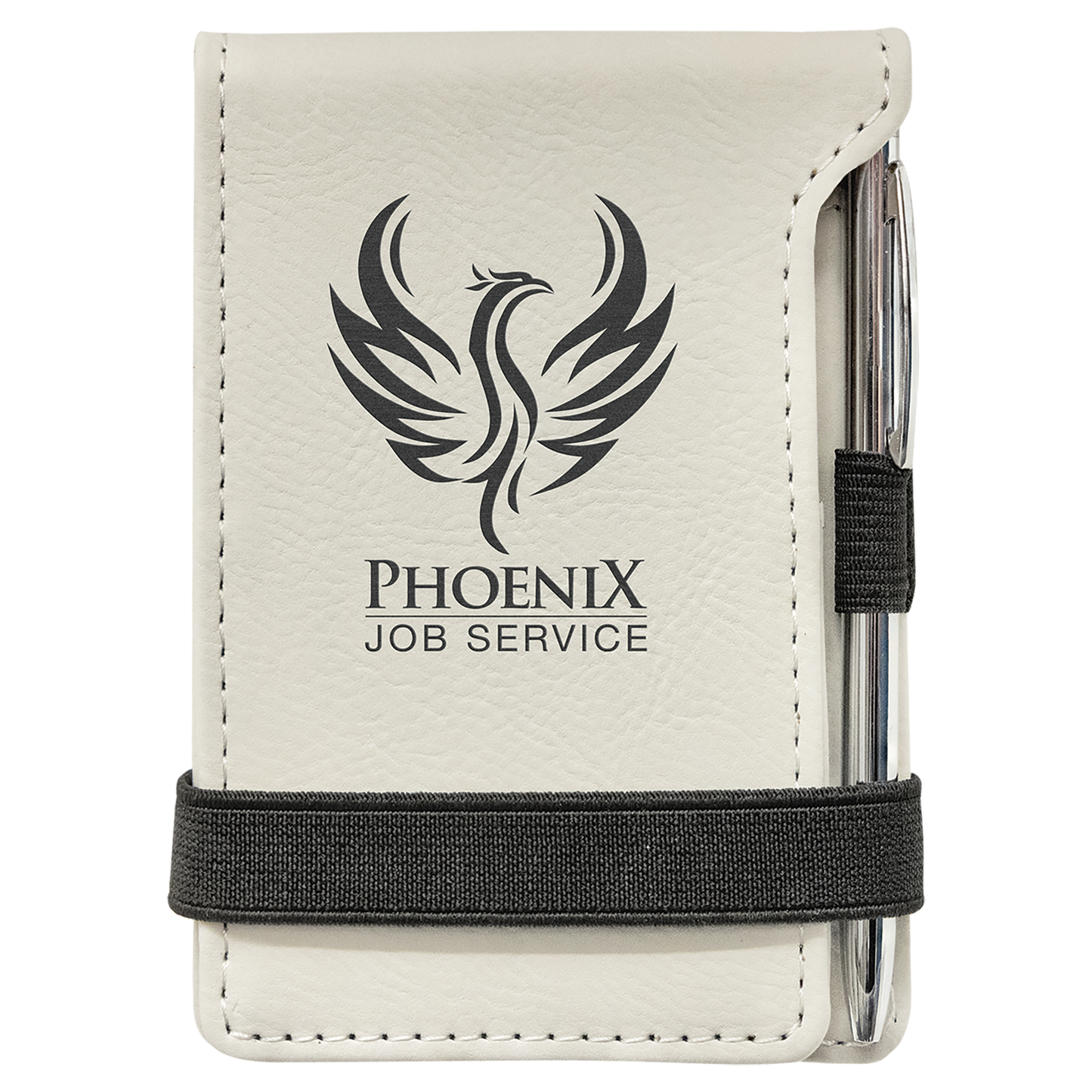 Personalized Leatherette Mini Notepad with Pen