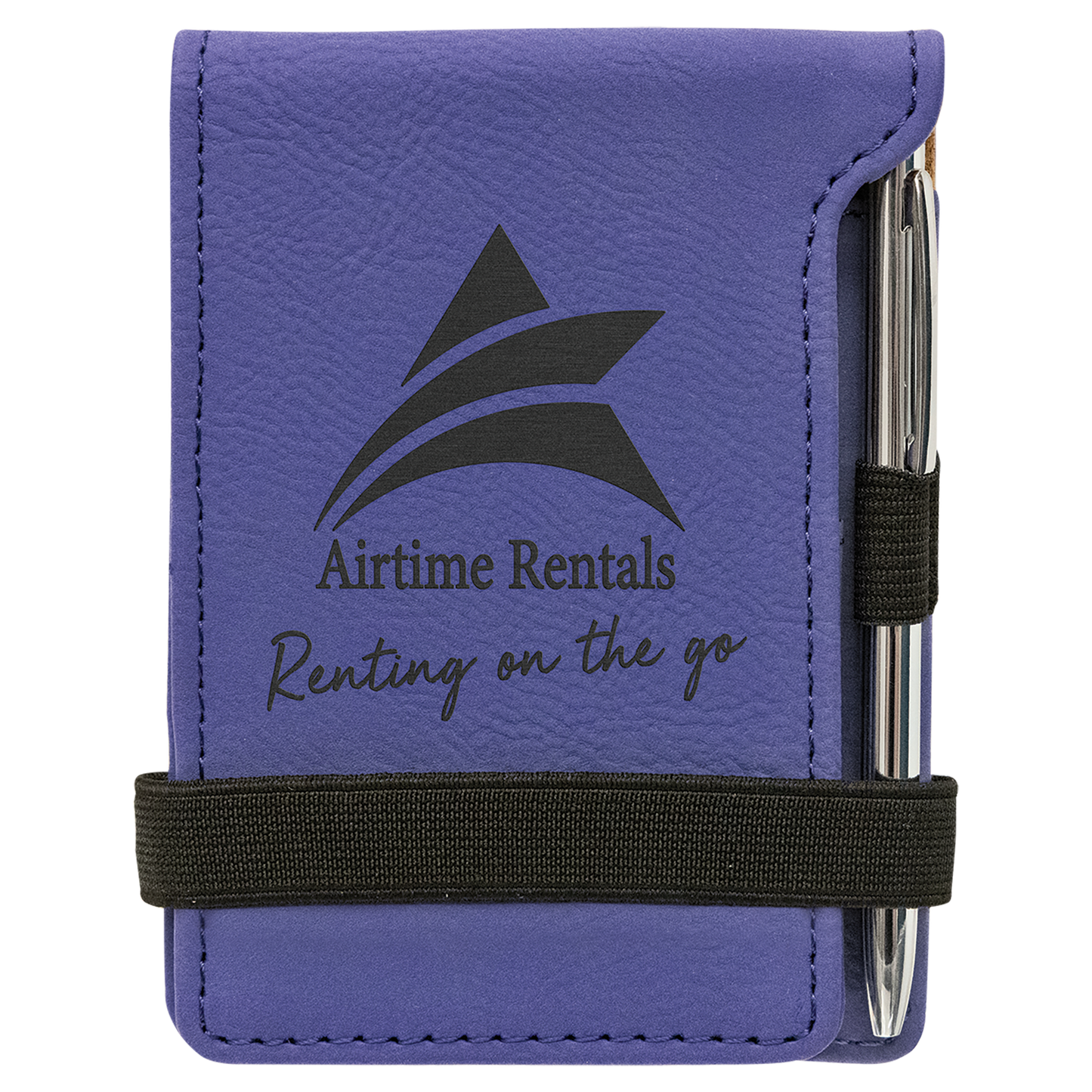 Personalized Leatherette Mini Notepad with Pen