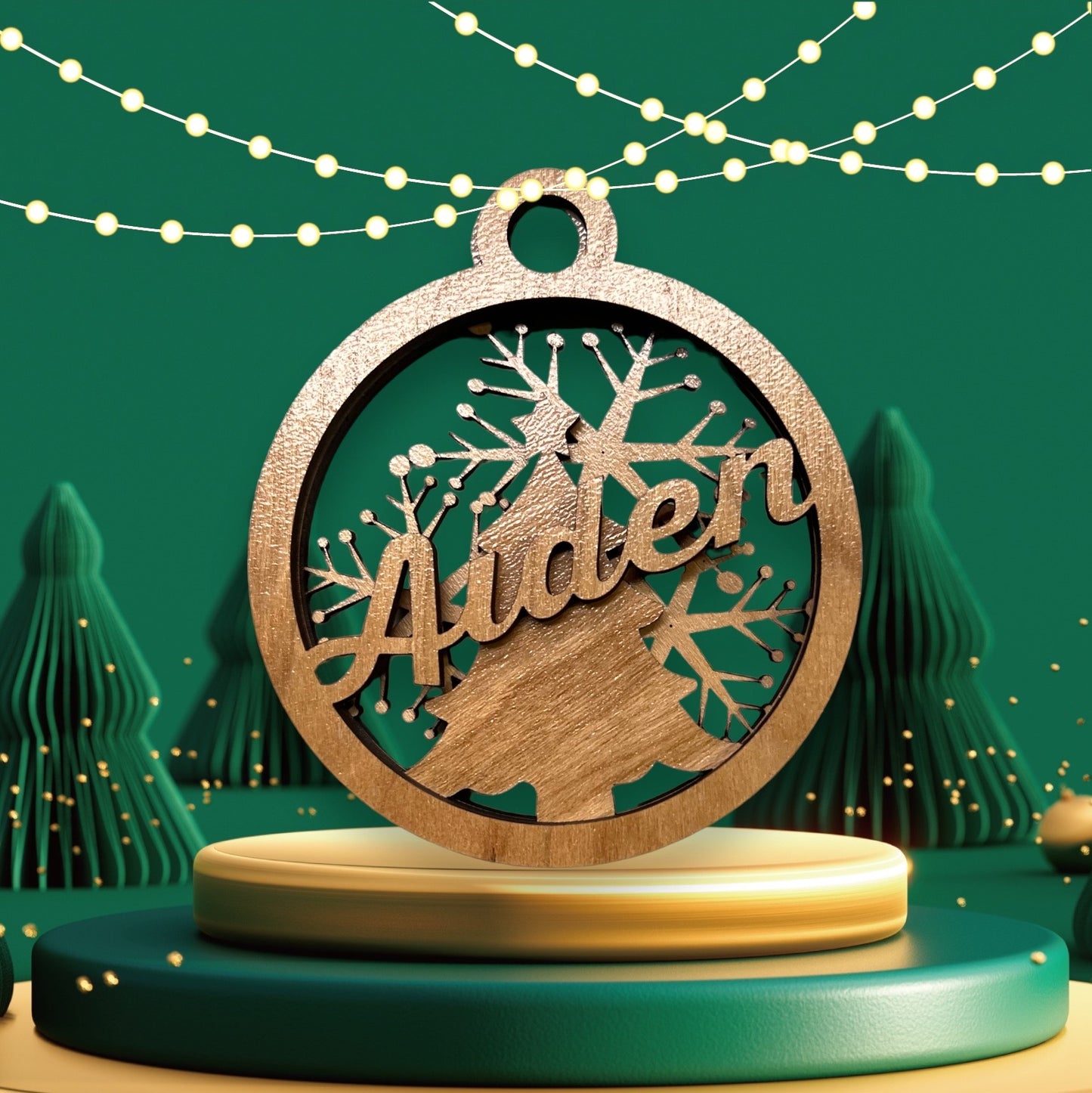 Layered Name Ornaments