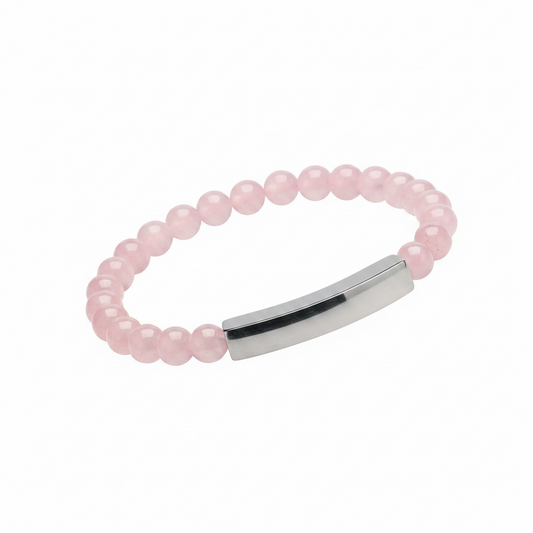 Semi-Precious Stone Engravable Bar Bracelet