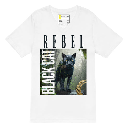 "REBEL" Unisex Short Sleeve V-Neck T-Shirt